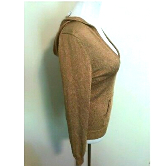 Trina Turk deep V hooded sweater M - Picture 3 of 13